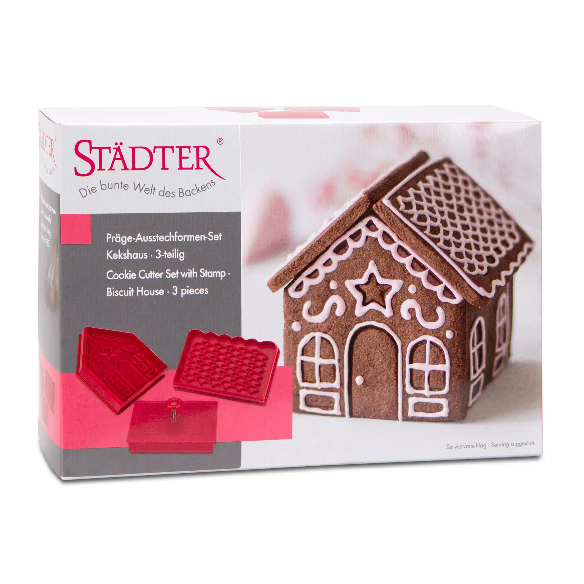 Städter plunger cutter gingerbread house 3-delig bij cake, bake & love 8 Städter plunger cutter gingerbread house 3-delig - afbeelding 4
