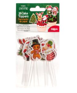 Cupcake prikkers kerst pk/16 bij cake, bake & love 13