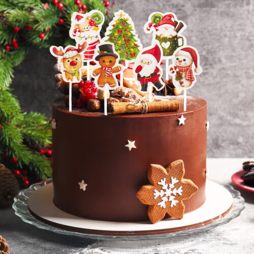 Cupcake prikkers kerst pk/16 - afbeelding 5