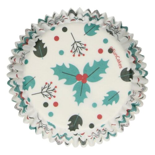 Funcakes baking cups holly leaf pk/48 bij cake, bake & love 7