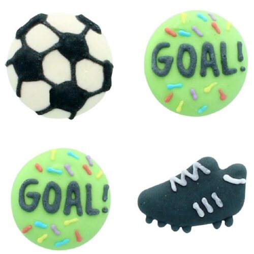 Culpitt suikerdecoratie voetbal - goal! 25mm 12st.