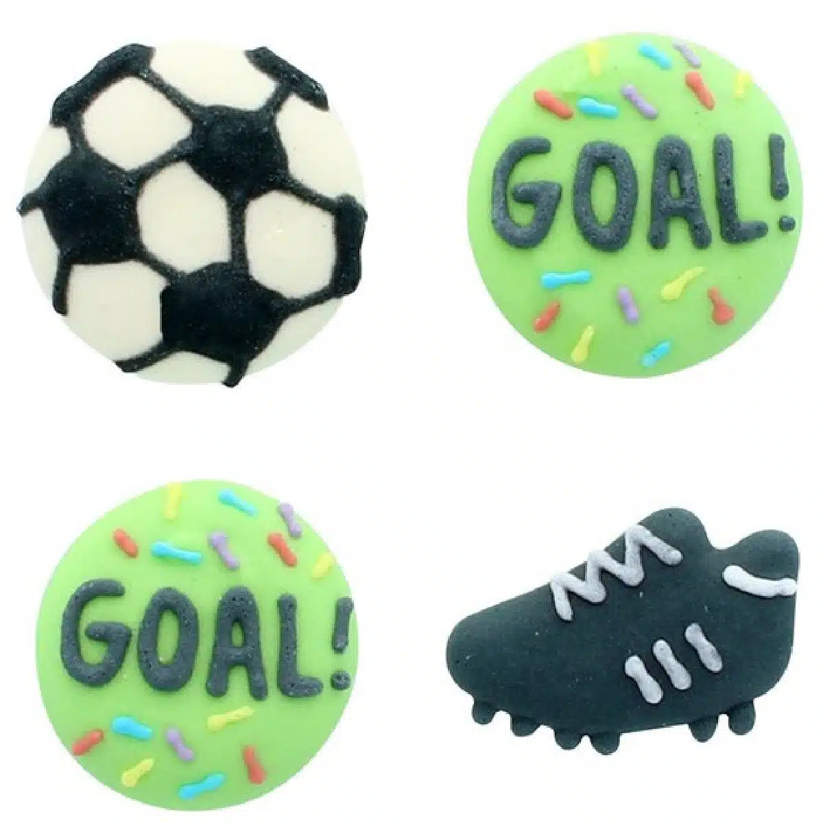 Culpitt suikerdecoratie voetbal - goal! 25mm 12st. Bij cake, bake & love 5 Culpitt suikerdecoratie voetbal - goal! 25mm 12st.