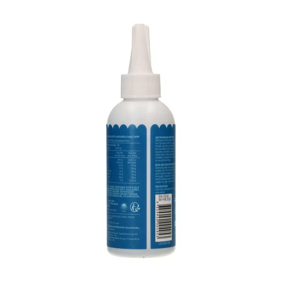 Colour mill choco drip 125g - cobalt bij cake, bake & love 6 Colour mill choco drip 125g - cobalt - afbeelding 2