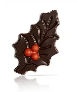 Dobla Chocoladedecoratie Hulstblad Puur met Bes 12 stuks