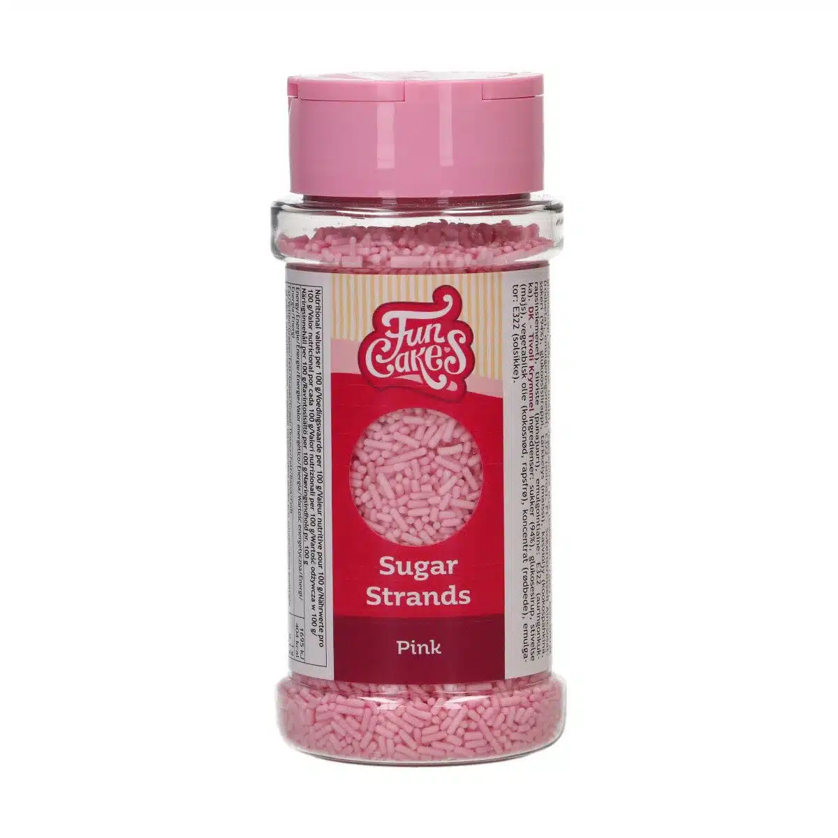 Funcakes sugar strands roze 80 g bij cake, bake & love 5 Funcakes sugar strands roze 80 g