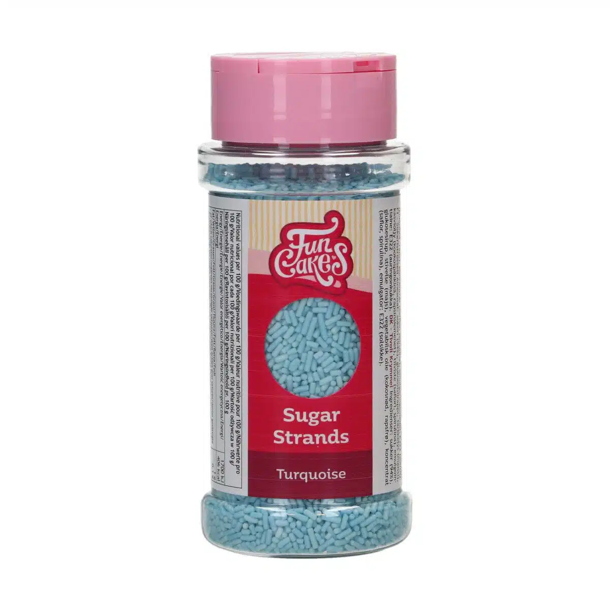 Funcakes sugar strands turquoise 80 g bij cake, bake & love 5 Funcakes sugar strands turquoise 80 g