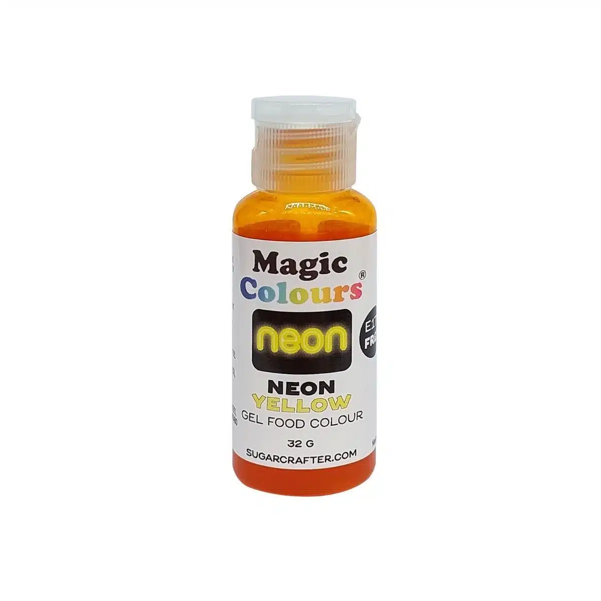 Magic colours - neon yellow colour paste 32g bij cake, bake & love 5 Magic colours - neon yellow colour paste 32g