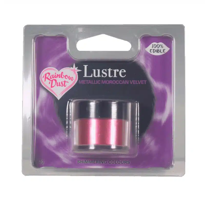 Rd edible silk metallic moroccan velvet 3g bij cake, bake & love 5 Rd edible silk metallic moroccan velvet 3g