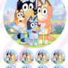 Eetbare taartprint bluey - 18 cm rond rond + 8 cupcake rondjes bij cake, bake & love 1