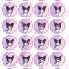 Eetbare cupcakeprint kuromi - 24 cupcake rondjes bij cake, bake & love 3