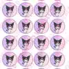 Eetbare cupcakeprint kuromi - 24 cupcake rondjes bij cake, bake & love 1