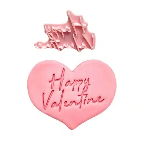 Impressie stempel happy valentine