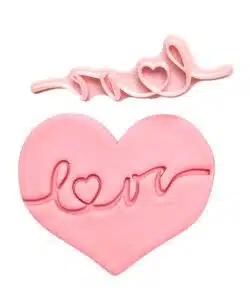 Impressie stempel Love met Hartje
