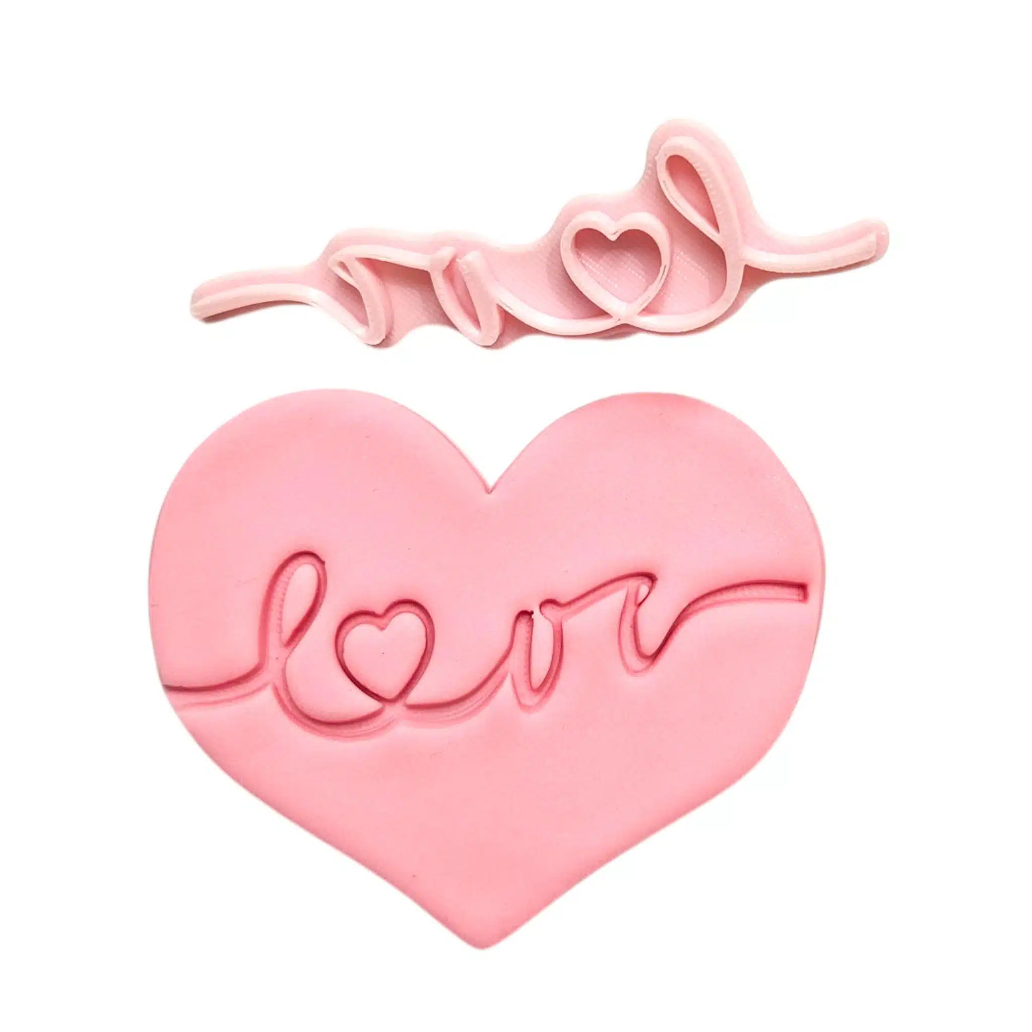 Impressie stempel love met hartje bij cake, bake & love 5 Impressie stempel love met hartje