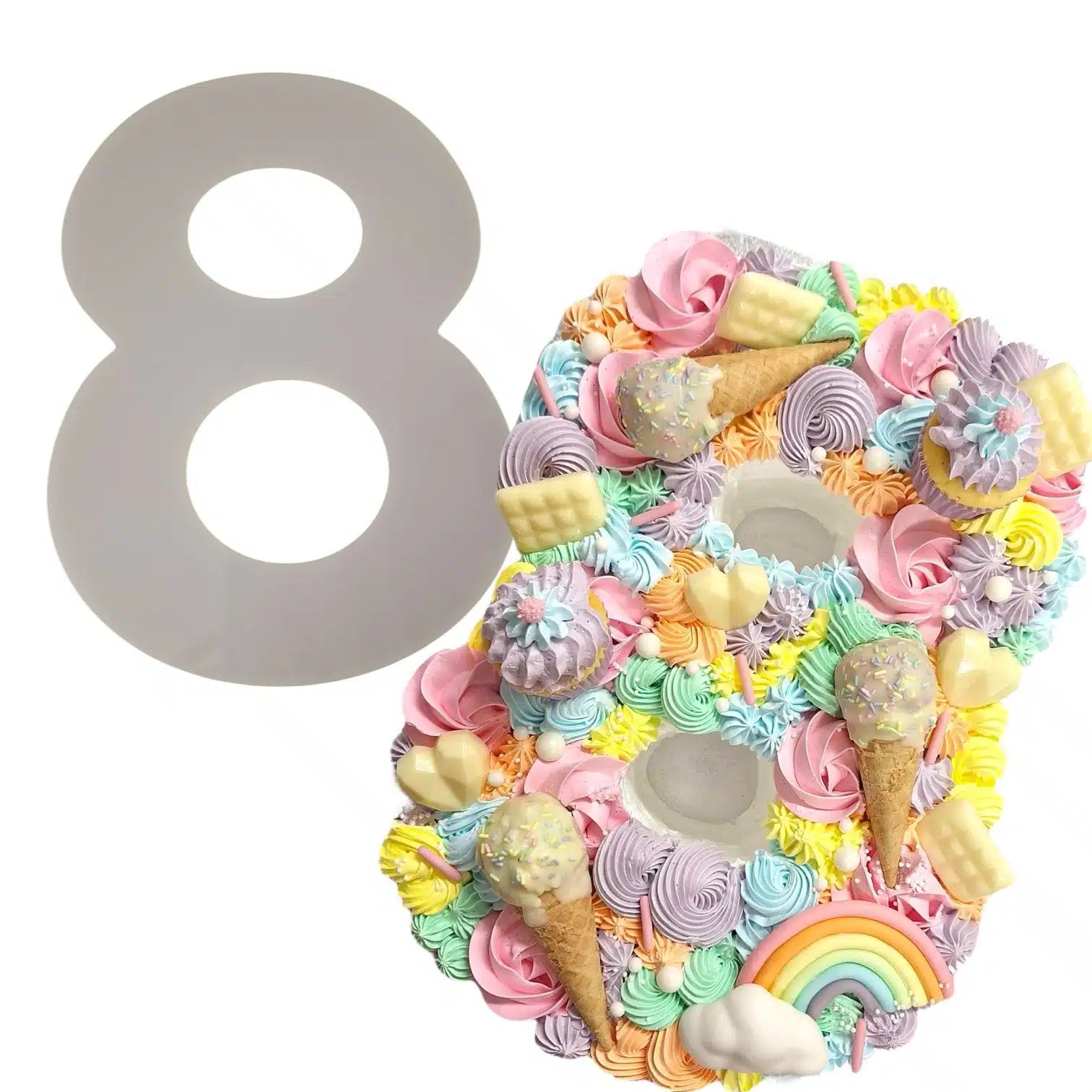 Cijfer plastic templates 30 x 22 cm bij cake, bake & love 6 Cijfer plastic templates 30 x 22 cm - afbeelding 2