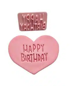 Impressie stempel Happy Birthday