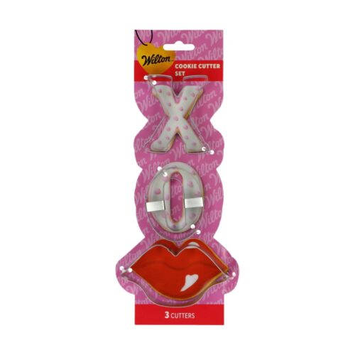 Wilton koekjesuitsteker set - valentines lips xo pk/3