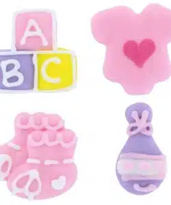 Alternative view of Culpitt Suikerdecoratie ABC Baby Roze 12st.