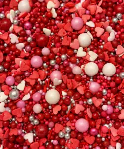 Sprinkley Sprinkles - Valentine Hearts Mix - 80 gram