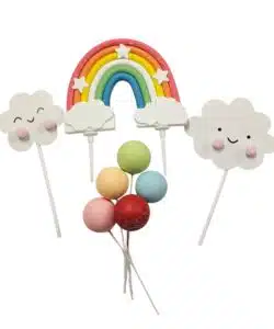 Wolk & Regenboog Taart Decoratieset