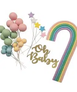 Regenboog XL Babyshower Taart Decoratieset