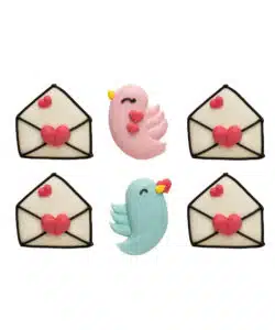 Alternative view of Suikerdecoratie groot Love Letters 6 stuks