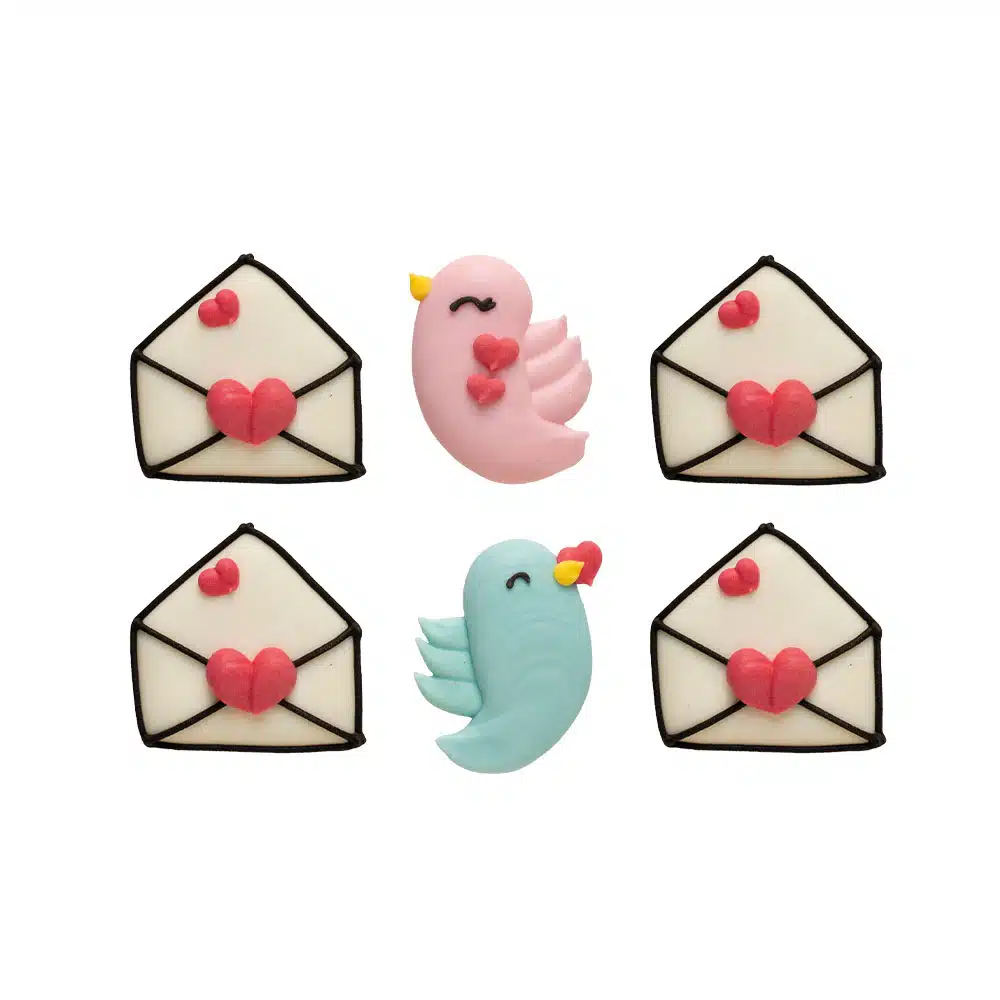 Suikerdecoratie groot love letters 6 stuks bij cake, bake & love 6 Suikerdecoratie groot love letters 6 stuks - afbeelding 2