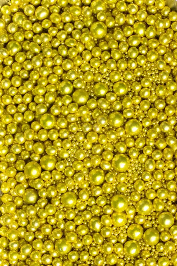 Sprinkley sprinkles - metallic gouden parels mix 80 gram bij cake, bake & love 5 Sprinkley sprinkles - metallic gouden parels mix 80 gram