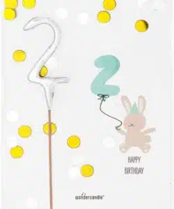 Mini Wondercard met Vuursterretje - Happy Birthday Two