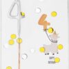 Mini wondercard met vuursterretje - happy birthday four bij cake, bake & love 1