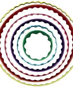 Wilton dubbelzijdige uitstekers rond set/6 bij cake, bake & love 8
