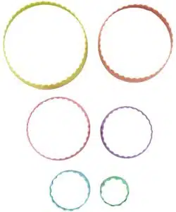 Wilton dubbelzijdige uitstekers rond set/6 bij cake, bake & love 10