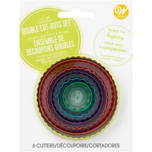Wilton dubbelzijdige uitstekers rond set/6