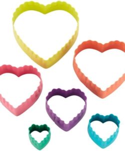 Wilton dubbelzijdige uitstekers hart set/6 bij cake, bake & love 11