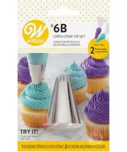 Wilton Decorating Tip - 6B Open Star Carded Set/3