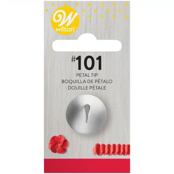 Wilton decorating tip #101 petal carded bij cake, bake & love 5 Wilton decorating tip #101 petal carded