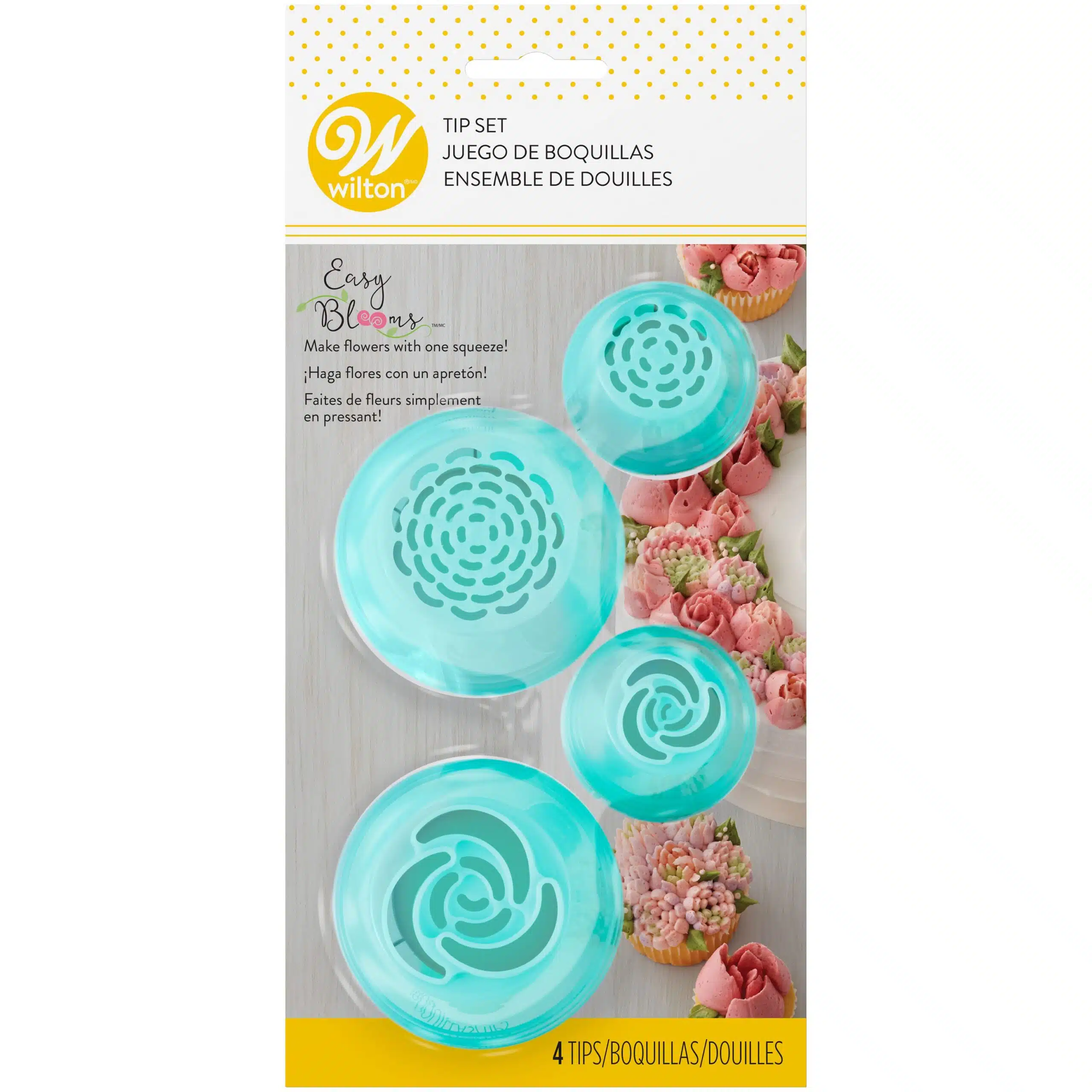 Wilton decorating tip easy blooms™ set/4 bij cake, bake & love 5 Wilton decorating tip easy blooms™ set/4