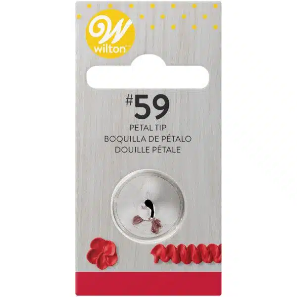 Wilton decorating tip #59 petal carded bij cake, bake & love 5 Wilton decorating tip #59 petal carded