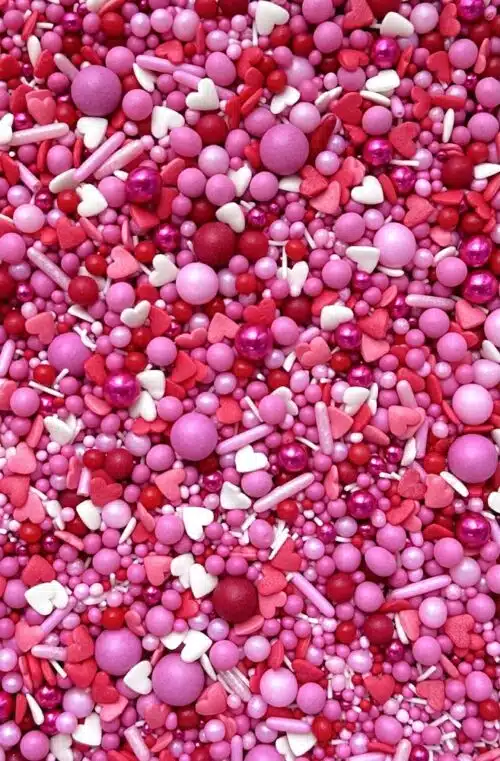Sprinkley sprinkles - valentine hearts mix - 80 gram