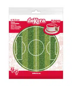 Alternative view of Eetbare taartprint Voetbalveld rond 16 cm