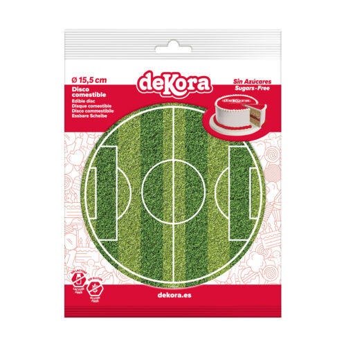 Eetbare taartprint voetbalveld rond 16 cm - afbeelding 2