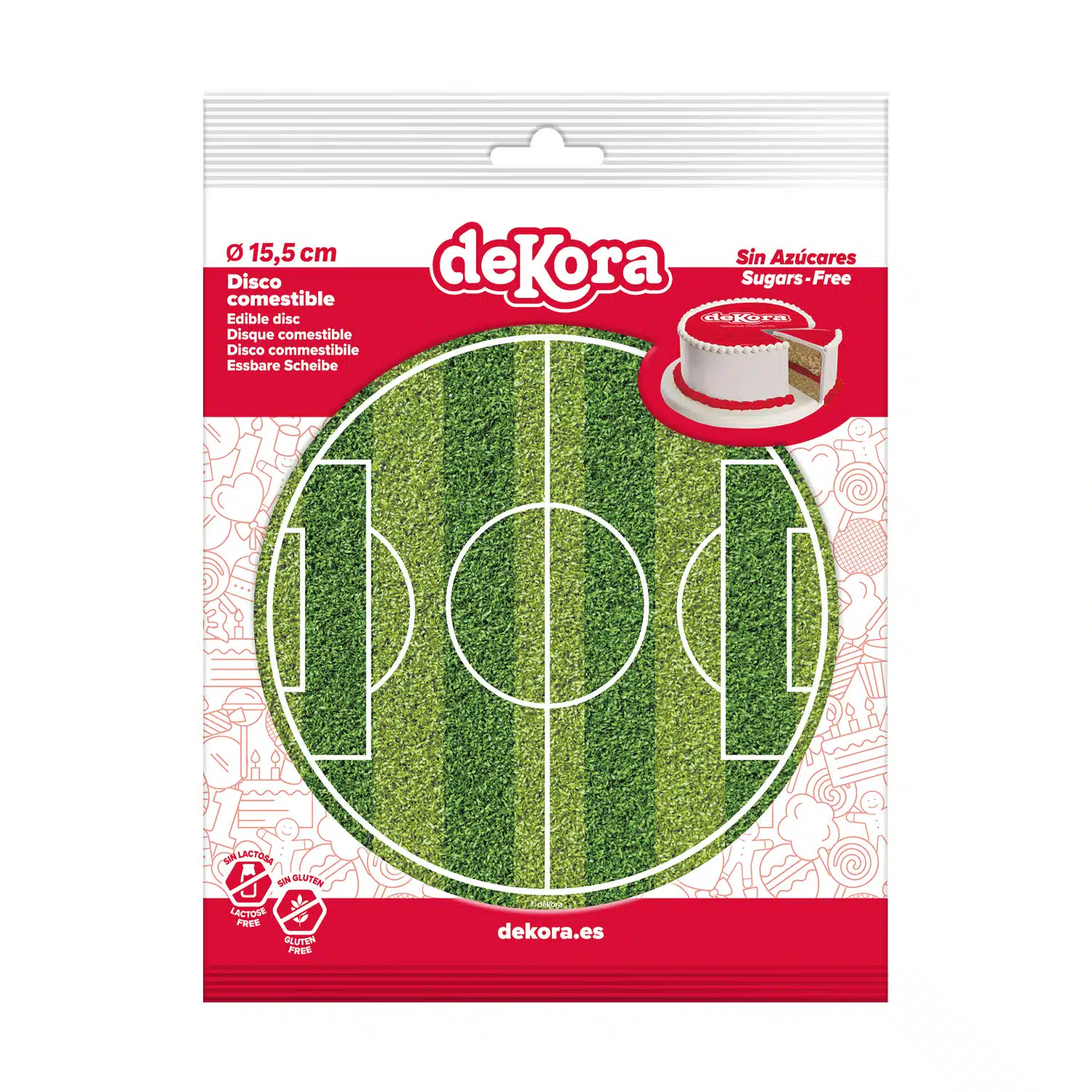 Eetbare taartprint voetbalveld rond 16 cm bij cake, bake & love 6 Eetbare taartprint voetbalveld rond 16 cm - afbeelding 2