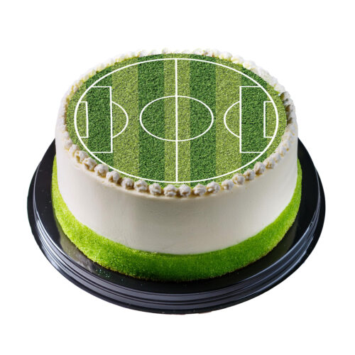 Eetbare taartprint voetbalveld rond 16 cm - afbeelding 4