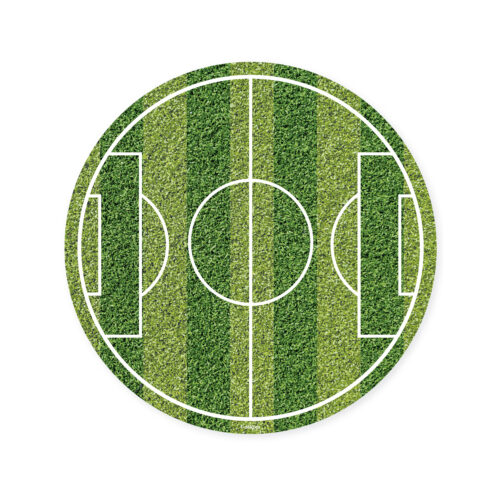 Eetbare taartprint voetbalveld rond 16 cm