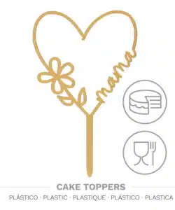Alternative view of Caketopper Goud Hart Mamma
