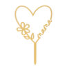 Caketopper goud hart mamma bij cake, bake & love 3