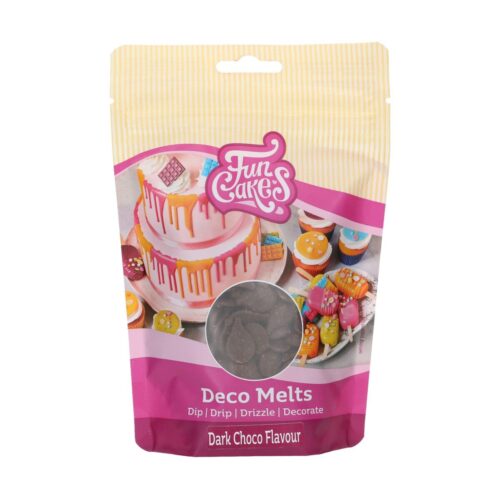 Funcakes deco melts - donkere chocosmaak - 250g