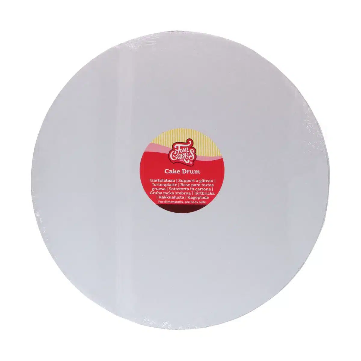 Funcakes cake drum rond ø40 cm - wit bij cake, bake & love 5 Funcakes cake drum rond ø40 cm - wit