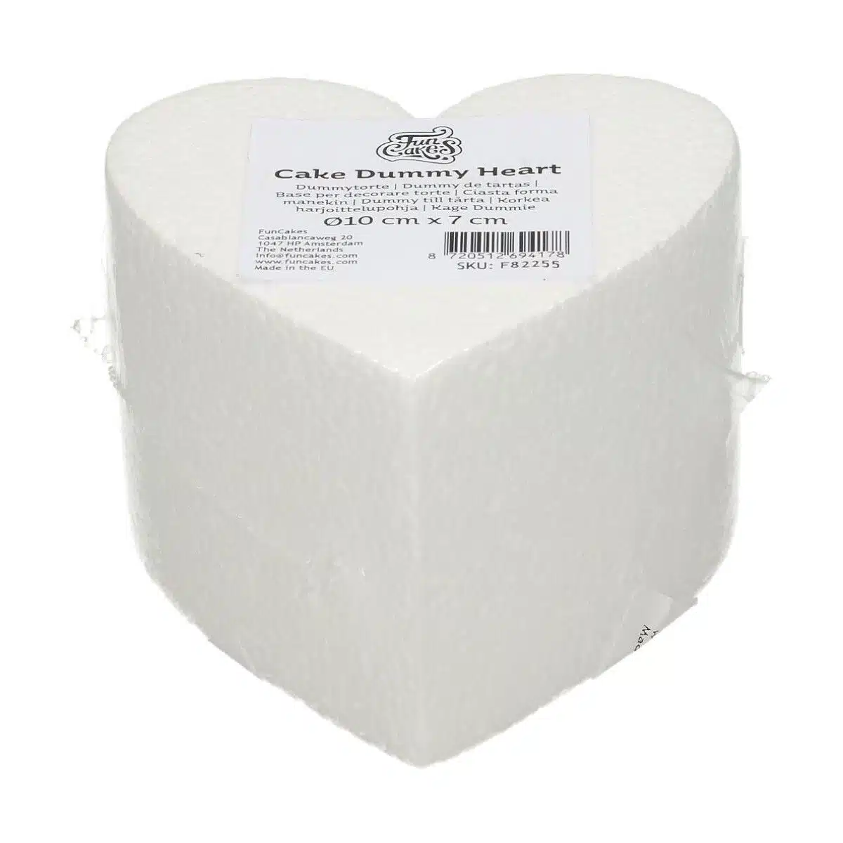 Funcakes taart dummy hart ø10 cm x 7 cm bij cake, bake & love 5 Funcakes taart dummy hart ø10 cm x 7 cm