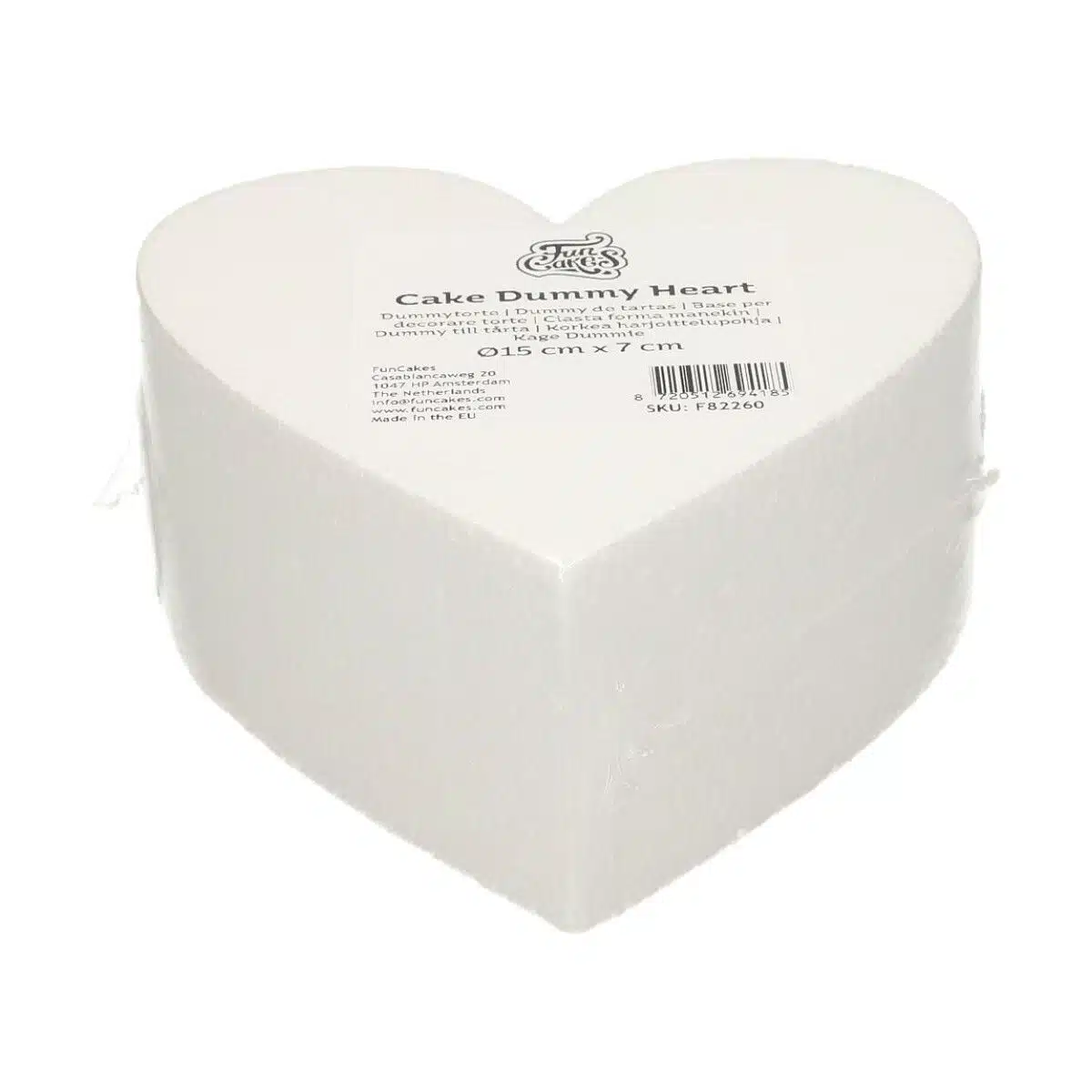 Funcakes taart dummy hart ø15 cm x 7 cm bij cake, bake & love 5 Funcakes taart dummy hart ø15 cm x 7 cm